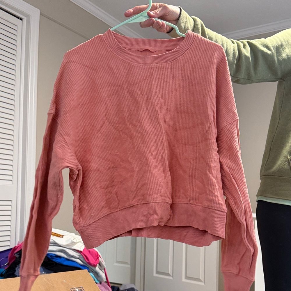 Aerie Coral Ribbed Top